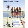 image41 Phone for Tripod Selfie Stick Tripod Stand with Wireless Remote Extendable Aluminum Cell Phone Tripod Stand 360Rotate Lightweight ampamp Portable Tripod Compatible with iPhoneAndroid PinkBlack