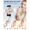 image45quot Selfie Stick Tripod with 2 Lights Extendable 5 in 1 Selfie Stick Phone Tripod Portable Selfie Sticks with Wireless Remote Compatible with iPhone 151413 Pro Max Samsung Android GoproWhitewith 2 Light