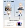 image45quot Selfie Stick Tripod with 2 Lights Extendable 5 in 1 Selfie Stick Phone Tripod Portable Selfie Sticks with Wireless Remote Compatible with iPhone 151413 Pro Max Samsung Android GoproWhitewith 2 Light