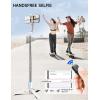 image45quot Selfie Stick Tripod with 2 Lights Extendable 5 in 1 Selfie Stick Phone Tripod Portable Selfie Sticks with Wireless Remote Compatible with iPhone 151413 Pro Max Samsung Android GoproWhitewith 2 Light