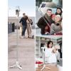 image45quot Selfie Stick Tripod with 2 Lights Extendable 5 in 1 Selfie Stick Phone Tripod Portable Selfie Sticks with Wireless Remote Compatible with iPhone 151413 Pro Max Samsung Android GoproWhitewith 2 Light