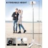 image45quot Selfie Stick Tripod with 2 Lights Extendable 5 in 1 Selfie Stick Phone Tripod Portable Selfie Sticks with Wireless Remote Compatible with iPhone 151413 Pro Max Samsung Android GoproWhitewith 2 Light