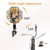 image62quot Aluminum Alloy Selfie Stick Phone Tripod with Wireless Remote Compatible with iPhone 15 14 13 12 11 pro Xs Max Xr X Android Samsung Smartphone Expandable for Travel Selfies Video Recording VlogBlack