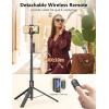 image68quot Automatic Tripod AutoOpen Phone Tripod Stand with Magnetic Remote Allin1 Extendable Selfie Stick Travel Tripods for Cell Phone 360 Rotate Stable iPhone Selfie Stick for Video Recording