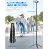 image72quot Cell Phone Selfie Stick Tripod Aluminum Allin1 with Integrated Remote Portable Extendable Smartphone Stand Compatible with iPhone 151413Android