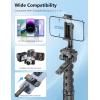 image72quot Phone Tripod ampamp Selfie Stick Extendable Cell Phone Stand with Detachable Remote ampamp Phone Holder Aluminum Tripod Compatible with iPhone Android