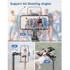 image75quot Phone Tripod Selfie Stick with Remote and Phone Holder Extendable Tripod for iPhone Aluminum Cellphone TripodStand 360 Rotation Travel Tripods Compatible with iPhone Android GoPro