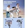 imageAluminum 71quot Phone Tripod with Remote Extendable ampamp Compatible with iPhone 151413AndroidCameraBlack