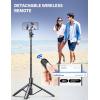 imageAluminum 71quot Phone Tripod with Remote Extendable ampamp Compatible with iPhone 151413AndroidCameraBlack