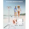 imageAluminum 71quot Phone Tripod with Remote Extendable ampamp Compatible with iPhone 151413AndroidCameraWhite