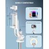 imageAluminum 71quot Phone Tripod with Remote Extendable ampamp Compatible with iPhone 151413AndroidCameraWhite