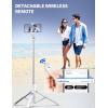 imageAluminum 71quot Phone Tripod with Remote Extendable ampamp Compatible with iPhone 151413AndroidCameraWhite