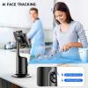 imageAuto Face Tracking Tripod with 2 Selfie Ring Light 360 Rotation Face Body Phone Holder Smart Shooting Camera Mount with Remote Rechargeable Smart Shooting Holder for Vlog Streaming Video Tiktok