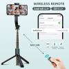 imageCell Phone Selfie Stick Tripod with Detachable Phone Holder Aluminium Selfie Stick with Wireless Remote 360 Rotation Extendable Phone Tripod for iPhone 15 14 13 12 11 Samsung GOPROAluminum  No Light