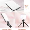 imageDoubleSided Magnetic Phone Ring Light with Mini Tripod Stand448 LED 6000mAh Rechargeable RGB Selfie Light for iPhoneHandheld Stabilizer with Light for MagsafePhonesVideo RecordingMakeupPhotosBlack