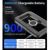 imageDoubleSided Magnetic Phone Ring Light with Mini Tripod Stand448 LED 6000mAh Rechargeable RGB Selfie Light for iPhoneHandheld Stabilizer with Light for MagsafePhonesVideo RecordingMakeupPhotosBlack