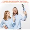 imageDoubleSided Magnetic Phone Ring Light with Mini Tripod Stand448 LED 6000mAh Rechargeable RGB Selfie Light for iPhoneHandheld Stabilizer with Light for MagsafePhonesVideo RecordingMakeupPhotosBlack