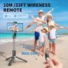 imagePortable 41 Inch Selfie Stick Phone Tripod with Wireless Remote Extendable Tripod Stand 360 Rotation Compatible with iPhone 14 13 12 11 pro Xs Max Xr X 8 7 6 Plus Android Samsung SmartphoneBlack