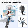 imagePortable 41 Inch Selfie Stick Phone Tripod with Wireless Remote Extendable Tripod Stand 360 Rotation Compatible with iPhone 14 13 12 11 pro Xs Max Xr X 8 7 6 Plus Android Samsung SmartphoneBlack