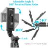 imagePortable 41 Inch Selfie Stick Phone Tripod with Wireless Remote Extendable Tripod Stand 360 Rotation Compatible with iPhone 14 13 12 11 pro Xs Max Xr X 8 7 6 Plus Android Samsung SmartphoneBlack  With Light