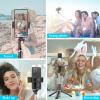 imagePortable 41 Inch Selfie Stick Phone Tripod with Wireless Remote Extendable Tripod Stand 360 Rotation Compatible with iPhone 14 13 12 11 pro Xs Max Xr X 8 7 6 Plus Android Samsung SmartphoneBlack  With Light