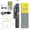 imagePortable 41 Inch Selfie Stick Phone Tripod with Wireless Remote Extendable Tripod Stand 360 Rotation Compatible with iPhone 14 13 12 11 pro Xs Max Xr X 8 7 6 Plus Android Samsung SmartphoneBlack  With Light