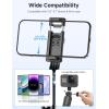 imagePortable Selfie Stick 4 in 1 Extendable Phone Tripod Stand with Detachable Wireless Remote ampamp Phone Holder 360 Rotating Mini Travel Tripod Compatible with iPhone 16151413 ProAndroidGopro