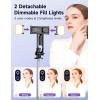 imageSelfie Stick Tripod with 2 Light 3 Light Modes ampamp 6 Brightness Levels Extendable Phone Tripod with Detachable Remote ampamp Phone Holder Portable Camera Tripod Compatible with iphone16 15 14 13AndroidBlack