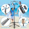 imageSelfie Stick Tripod with Fill Light All in One Extendable Selfie Stick with Detachable Wireless Remote Flexible Phone Tripod Stand Compatible with iPhoneGalaxy Compact Size ampamp LightweightBlack
