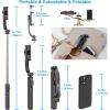 imageSelfie Stick Tripod with Fill Light All in One Extendable Selfie Stick with Detachable Wireless Remote Flexible Phone Tripod Stand Compatible with iPhoneGalaxy Compact Size ampamp LightweightBlack