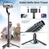 imageSmartphone Gimbal Stabilizer with Remote Aluminum Extendable Selfie Stick Tripod 360 Automatic Rotation Auto Balance for Live Video Recording Vlogging YouTube Compatible with iPhone and Android