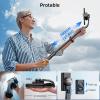 imageSmartphone Gimbal Stabilizer with Remote Aluminum Extendable Selfie Stick Tripod 360 Automatic Rotation Auto Balance for Live Video Recording Vlogging YouTube Compatible with iPhone and Android