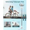 imageStable Selfie Stick Tripod with Fill Light 44 Inch Extendable Selfie Stick with Wireless Remote and Tripod Stand 360 Rotation for iPhone 1514131211 ProXS MaxXRX Samsung and Smartphone WhiteWhite