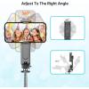 imageStable Selfie Stick Tripod with Fill Light 44 Inch Extendable Selfie Stick with Wireless Remote and Tripod Stand 360 Rotation for iPhone 1514131211 ProXS MaxXRX Samsung and Smartphone WhiteBlack