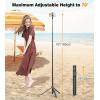 imageTONEOF 66quot Automatic Phone Tripod with Magnetic Rechargable RemoteSelfie Stick 360 Vertical ampamp Horizontal RotatableStable for iPhoneAndroidWhiteBlack