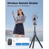 imageTripod for iPhone Extendable Flexible Camera Tripod with Wireless Remote 360 Ball Head Portable Travel Selfie Stick Cell Phone Stand for Live Streaming Vlogging Compatible with Cellphone Camera