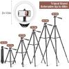 imageUBeesize 10quot Ring Light with Overhead Phone Mount LED Selfie Light with Stand and Phone Holder Desk Light for iPhone Desk Tripod for Video Recording YouTube TikTok Live Stream Cooking VlogFloorstanding