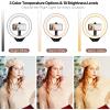 imageUBeesize 10quot Ring Light with Overhead Phone Mount LED Selfie Light with Stand and Phone Holder Desk Light for iPhone Desk Tripod for Video Recording YouTube TikTok Live Stream Cooking VlogFloorstanding