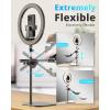 imageUBeesize 12quot Desk Ring Light with Stand and Phone Holder Overhead Phone Mount for Video Recording Zoom Meeting Live Streaming Tiktok YouTubeCompatible with iPhone Android CamerasDesk Stand