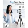 imageUBeesize Phone Tripod Pro S Premium Flexible Phone Tripod with Wireless Remote Mini Tripod Stand for Camera GoProMobile Upgraded BlackTripod T33