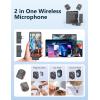 imageWireless Lavalier Microphone Mini Microphone with LightningUSBC PlugPlay Microphones with Noise Reduction 328 Ft Range Omnidirectional Condenser Mic for Video VlogTiktokYoutubeInterviews