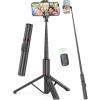 image52quot Selfie Stick Tripod Aluminum Allin1 Extendable Cell Phone Tripod Stand with Remote 360 Rotate Lightweight ampamp Portable Travel Tripod for Cell Phone Compatible with iPhone 16151413Android