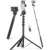 image72quot Phone Tripod ampamp Selfie Stick Extendable Cell Phone Stand with Detachable Remote ampamp Phone Holder Aluminum Tripod Compatible with iPhone Android