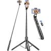 imageAluminum 71quot Phone Tripod with Remote Extendable ampamp Compatible with iPhone 151413AndroidCameraBlack