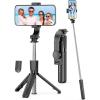 imagePortable Selfie Stick 4 in 1 Extendable Phone Tripod Stand with Detachable Wireless Remote ampamp Phone Holder 360 Rotating Mini Travel Tripod Compatible with iPhone 16151413 ProAndroidGopro