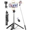 imageSelfie Stick Tripod with 2 Light 3 Light Modes ampamp 6 Brightness Levels Extendable Phone Tripod with Detachable Remote ampamp Phone Holder Portable Camera Tripod Compatible with iphone16 15 14 13AndroidBlack