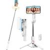 imageStable Selfie Stick Tripod with Fill Light 44 Inch Extendable Selfie Stick with Wireless Remote and Tripod Stand 360 Rotation for iPhone 1514131211 ProXS MaxXRX Samsung and Smartphone WhiteWhite