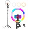 imageUBeesize 12 Selfie Ring Light with 62 Tripod Stand for Video Recording Live StreamingYouTube Instagram TIK Tok Compatible with Phones Cameras and Webcams PinkBlack