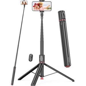 image68quot Automatic Tripod AutoOpen Phone Tripod Stand with Magnetic Remote Allin1 Extendable Selfie Stick Travel Tripods for Cell Phone 360 Rotate Stable iPhone Selfie Stick for Video Recording