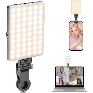 imageDoubleSided Magnetic Phone Ring Light with Mini Tripod Stand448 LED 6000mAh Rechargeable RGB Selfie Light for iPhoneHandheld Stabilizer with Light for MagsafePhonesVideo RecordingMakeupPhotosBlack